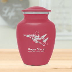 Fighter Jet Plane Sharing Urn - Rose Pink