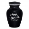 Boat Keepsake Urn - Jet Black