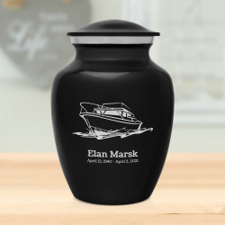 Boat Sharing Urn - Jet Black