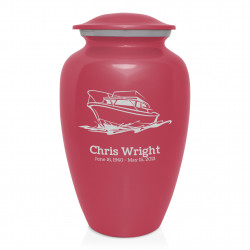 Boat Cremation Urn - Rose Pink
