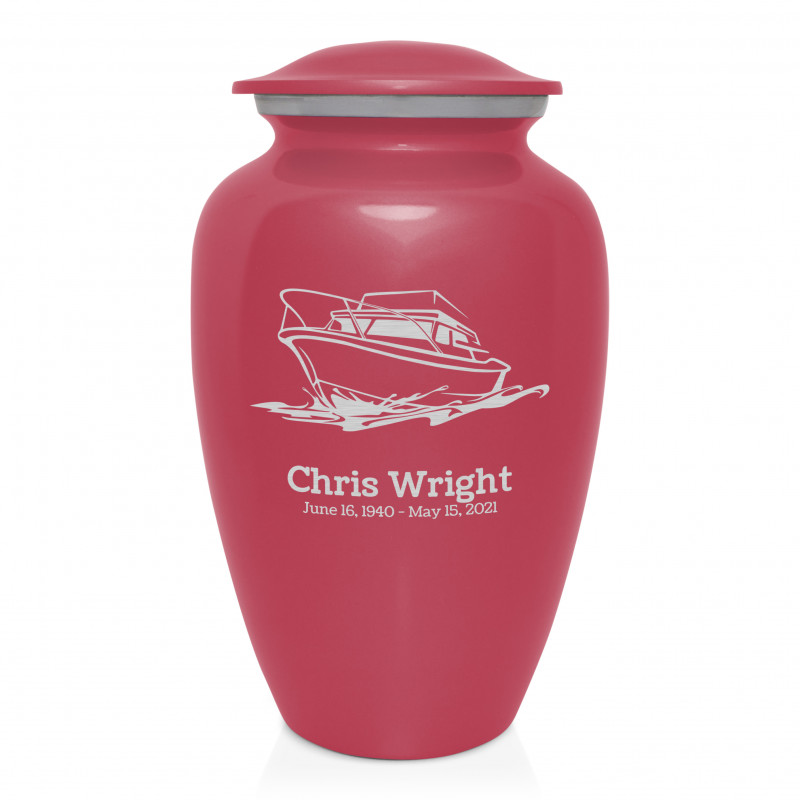 Boat Cremation Urn - Rose Pink