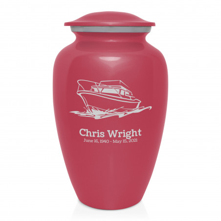 Boat Cremation Urn - Rose Pink