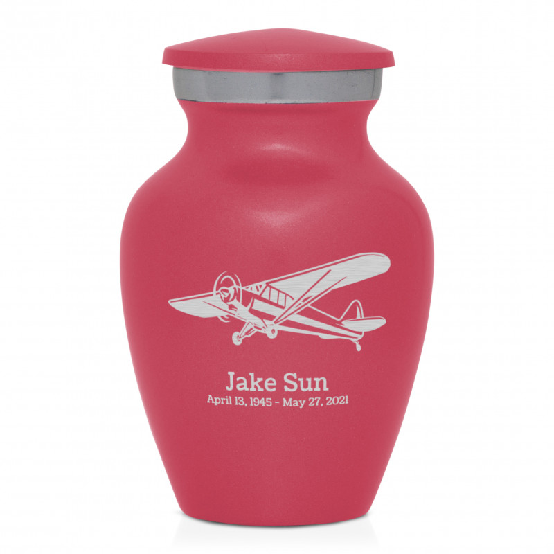 Airplane II Keepsake Urn - Rose Pink