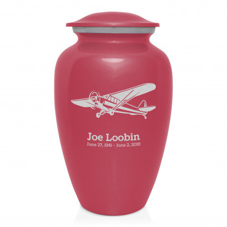 Airplane II Cremation Urn - Rose Pink