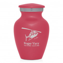 Helicopter Keepsake Urn - Rose Pink