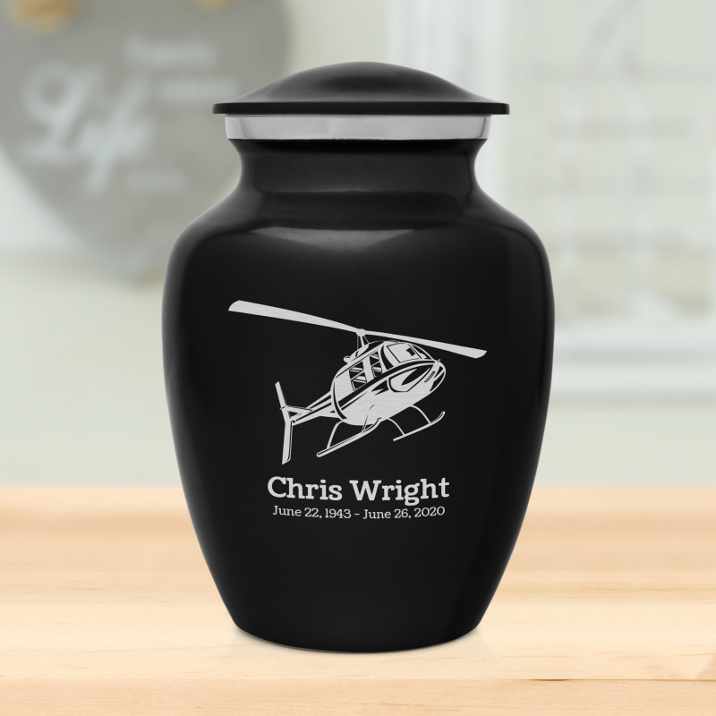 Helicopter Sharing Urn - Jet Black