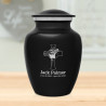 Jesus Crucifix Sharing Urn - Jet Black