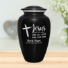 Jesus Took The Wheel Cremation Urn - Jet Black