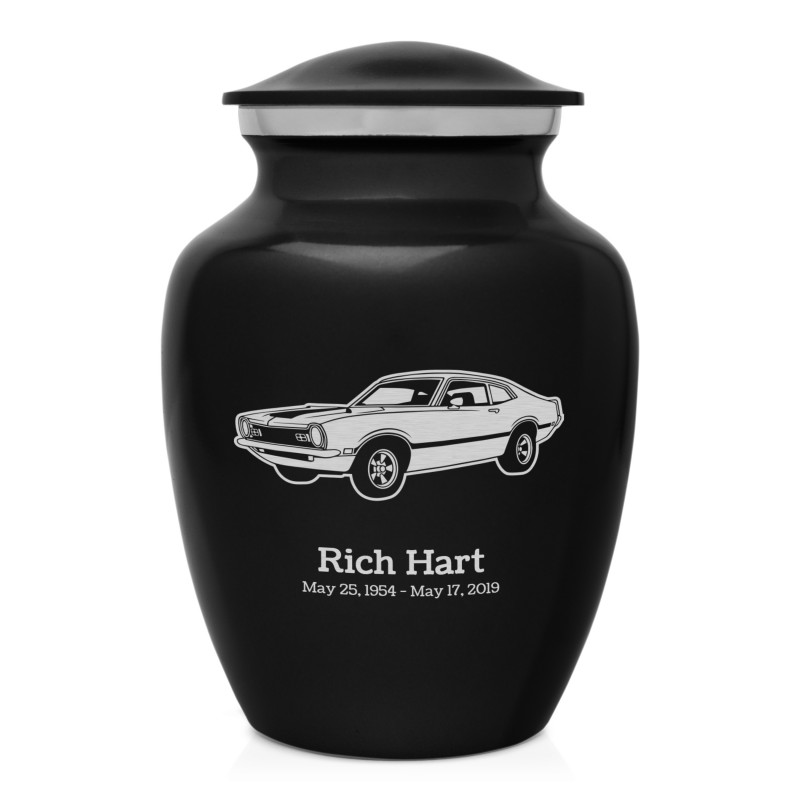 Muscle Car II Sharing Urn - Jet Black