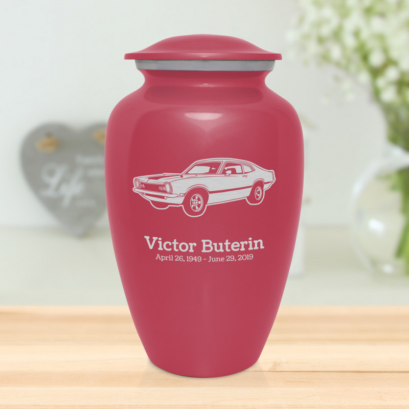 Muscle Car II Cremation Urn - Rose Pink