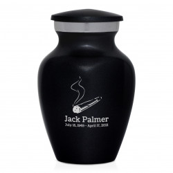 Marijuana Joint Keepsake Urn - Jet Black