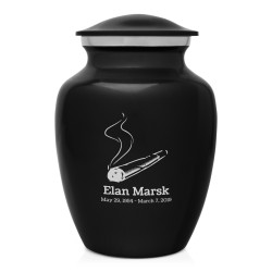 Marijuana Joint Sharing Urn - Jet Black