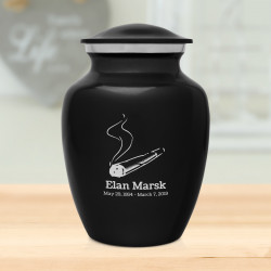 Marijuana Joint Sharing Urn - Jet Black