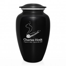 Marijuana Joint Cremation Urn - Jet Black