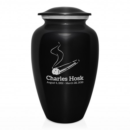 Marijuana Joint Cremation Urn - Jet Black