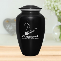 Marijuana Joint Cremation Urn - Jet Black