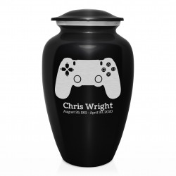 Gaming Controller Cremation Urn - Jet Black