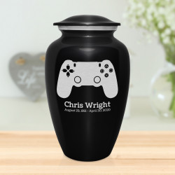 Gaming Controller Cremation Urn - Jet Black