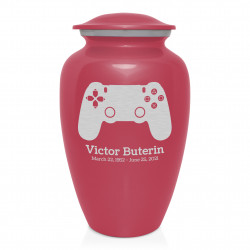 Gaming Controller Cremation Urn - Rose Pink