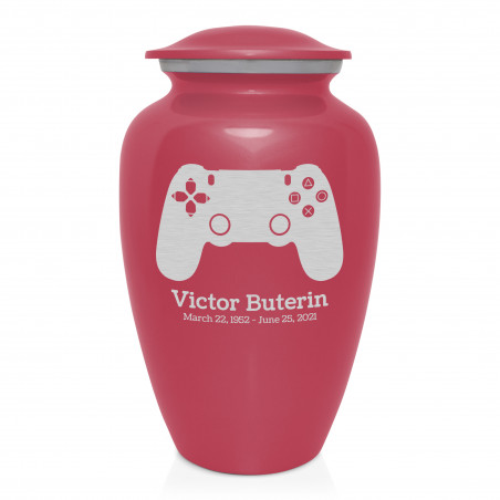 Gaming Controller Cremation Urn - Rose Pink