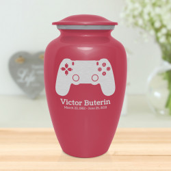 Gaming Controller Cremation Urn - Rose Pink