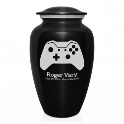 Wireless Controller Cremation Urn - Jet Black