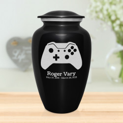 Wireless Controller Cremation Urn - Jet Black