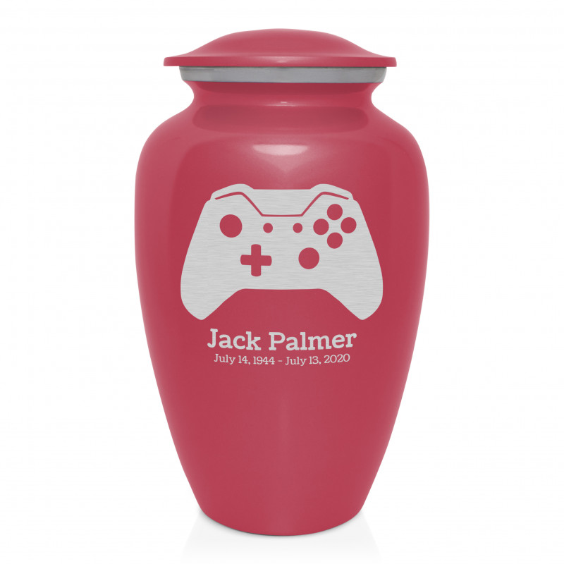 Wireless Controller Cremation Urn - Rose Pink
