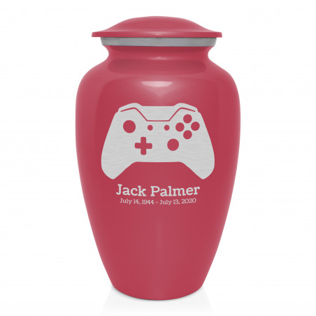 Wireless Controller Cremation Urn - Rose Pink