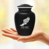 Winged Foot Running Sharing Urn - Jet Black