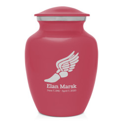 Winged Foot Running Sharing Urn - Rose Pink