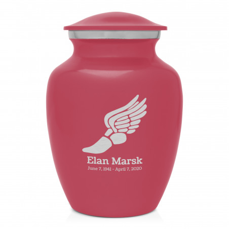 Winged Foot Running Sharing Urn - Rose Pink