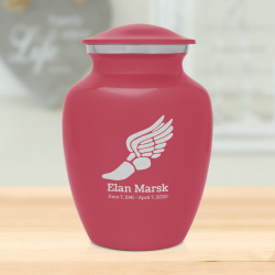 Winged Foot Running Sharing Urn - Rose Pink