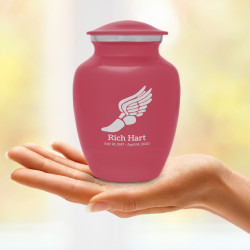 Winged Foot Running Sharing Urn - Rose Pink
