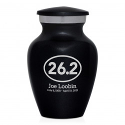 Marathon 26.2 Running Keepsake Urn - Jet Black