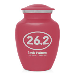 Marathon 26.2 Running Sharing Urn - Rose Pink