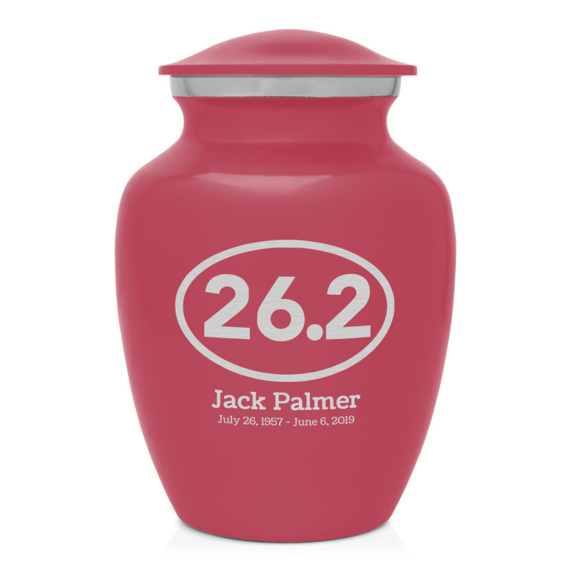 Marathon 26.2 Running Sharing Urn - Rose Pink