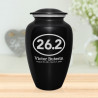 Marathon 26.2 Running Cremation Urn - Jet Black