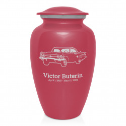 Classic Car III Cremation Urn - Rose Pink