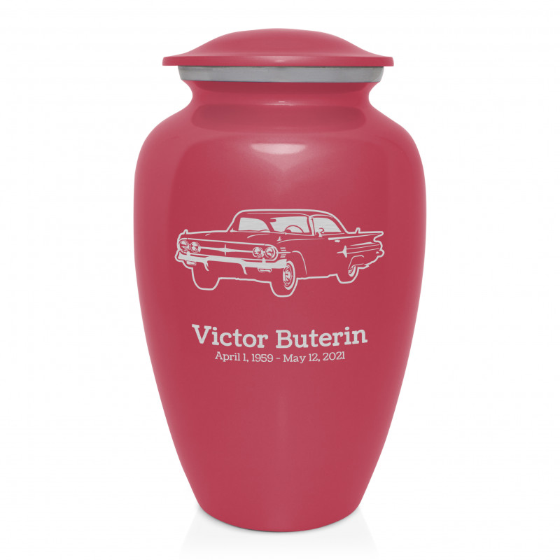 Classic Car III Cremation Urn - Rose Pink