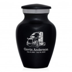 Semi II Keepsake Urn - Jet Black