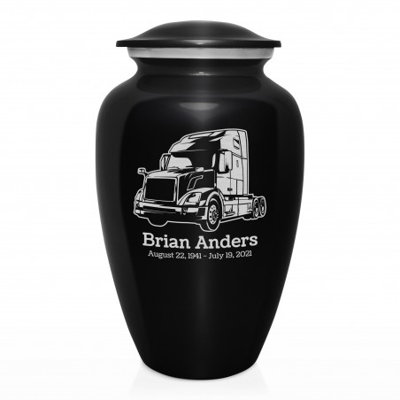 Semi II Cremation Urn - Jet Black