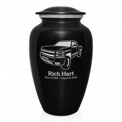 Truck I Cremation Urn - Jet Black