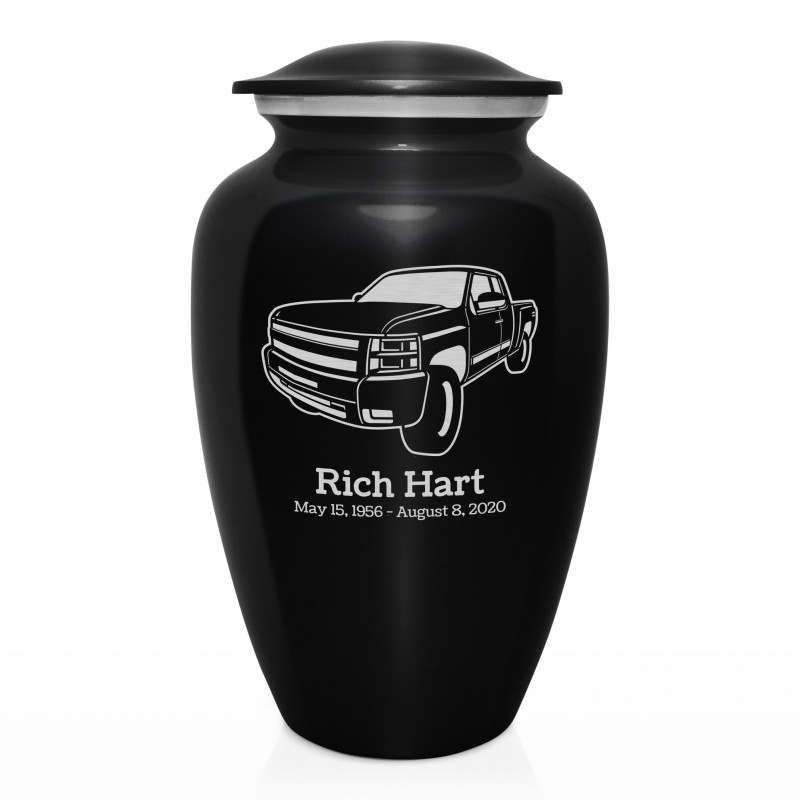 Truck I Cremation Urn - Jet Black