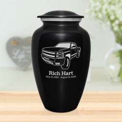 Truck I Cremation Urn - Jet Black