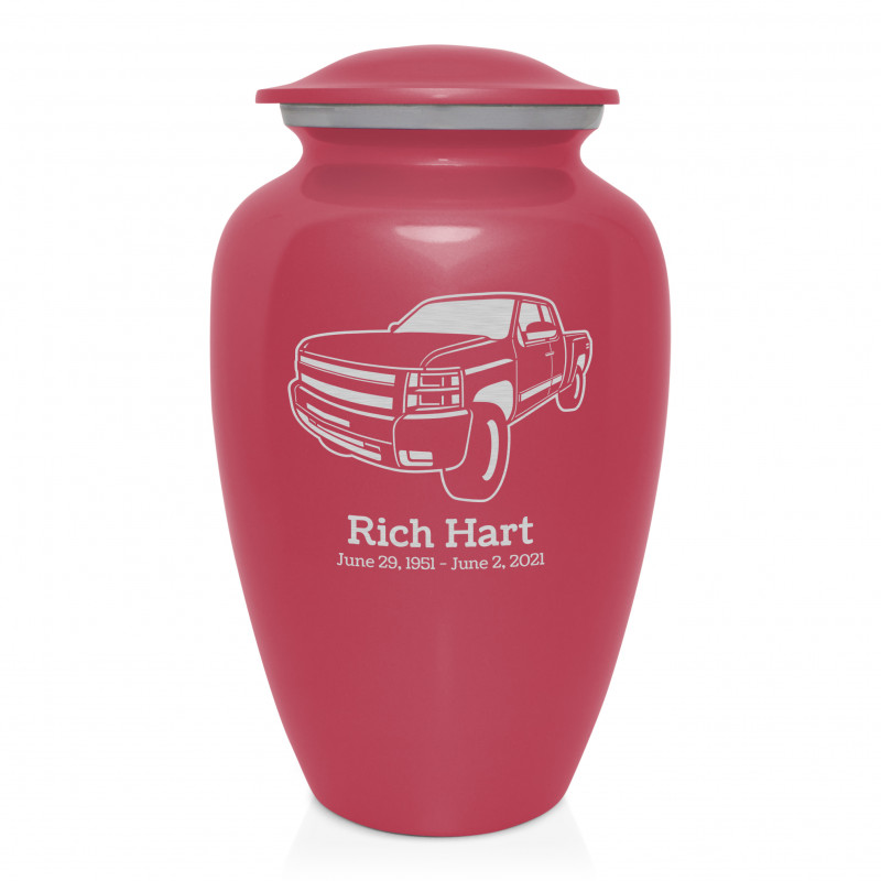 Truck I Cremation Urn - Rose Pink