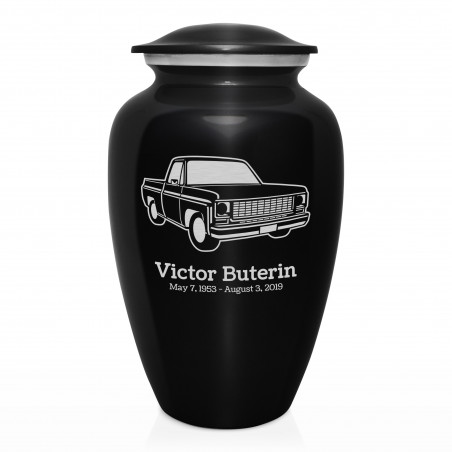 Truck II Cremation Urn - Jet Black
