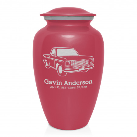 Truck II Cremation Urn - Rose Pink