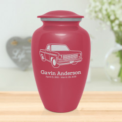 Truck II Cremation Urn - Rose Pink