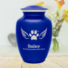 Large Angel Wings Pet Cremation Urn - Midnight Blue